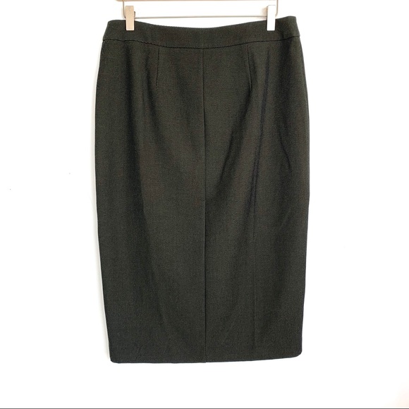 Ann Taylor skirt size 10 dark green pencil career - Picture 4 of 8